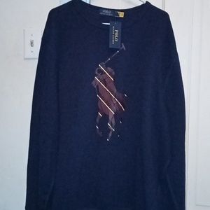 Nwt polo by Ralph Lauren navy blue with big pony sweatshirt 🔥🔥🔥